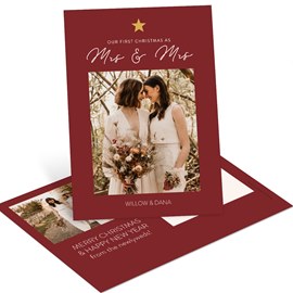First Christmas - Mrs. and Mrs. - Christmas Postcard
