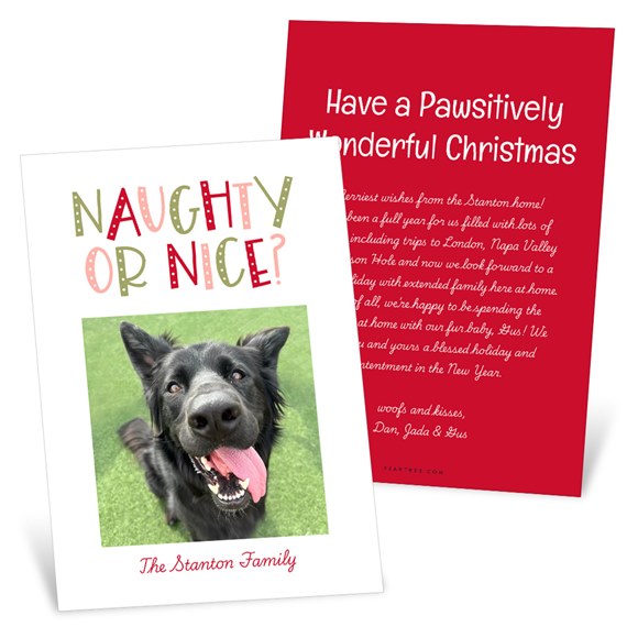 Christmas card with photo placeholder and festive text