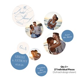 Scrawled Script - Jumbo Bridal Shower Confetti