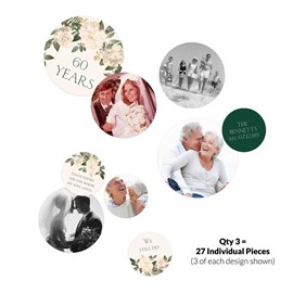 Vintage Flowers - Jumbo Anniversary Confetti
