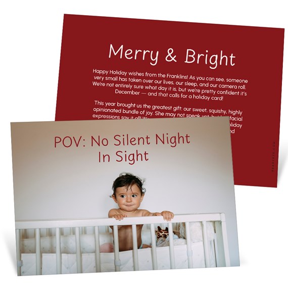 holiday card with photo placeholder