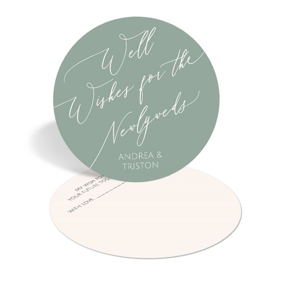 wedding advice card with photo area