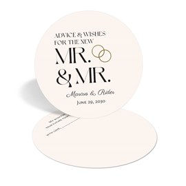 Chic Couple - Mr. & Mr. - Wedding Advice Card