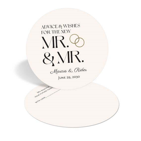 wedding advice card with photo area