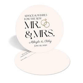 Chic Couple - Mr. & Mrs. - Wedding Advice Card