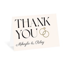 Chic Couple - Mr. and Mrs. - Bridal Shower Thank You Card