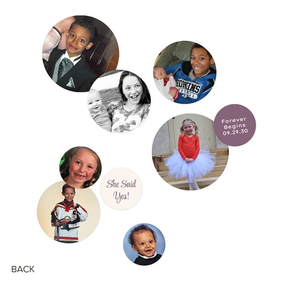 collage of photo placeholders with text areas