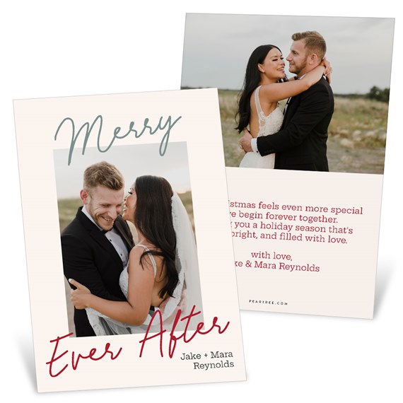 Christmas card with photo placeholder and text area