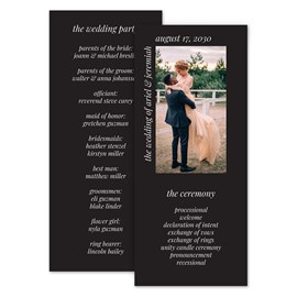 Wrapping Text - Wedding Program