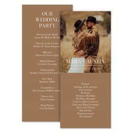 Love Story - Wedding Program