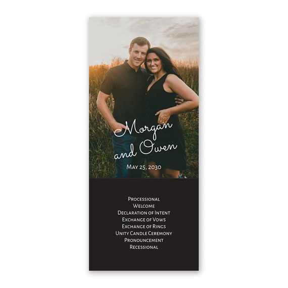 photo placeholder, wedding program design