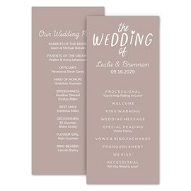 Sweet Vows - Wedding Program