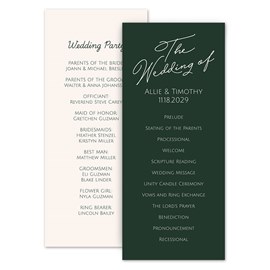 Forever After - Wedding Program
