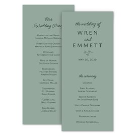 Simple Details - Wedding Program