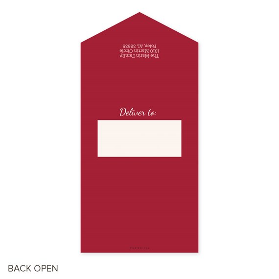 Christmas card with address area