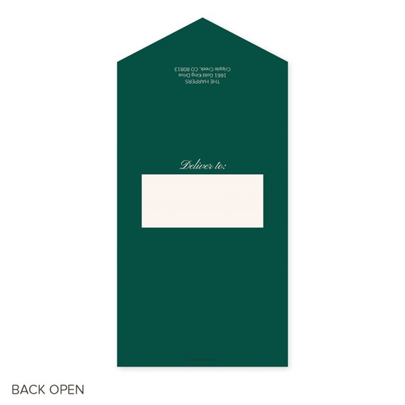 green card with deliver to section and blank area