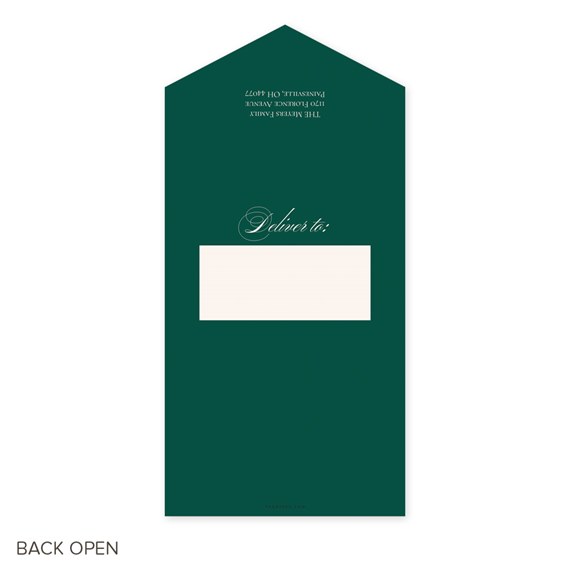 green card with delivery text and blank area