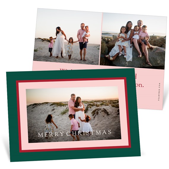 Christmas card with photo area and text
