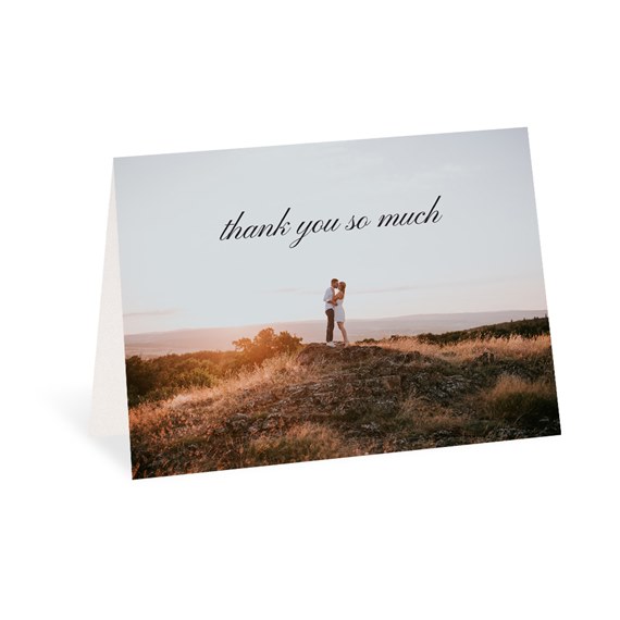 thank you card with photo placeholder and text