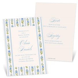 Floral Stripes - Bridal Shower Invitation