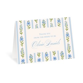 Floral Stripes - Bridal Shower Thank You Card