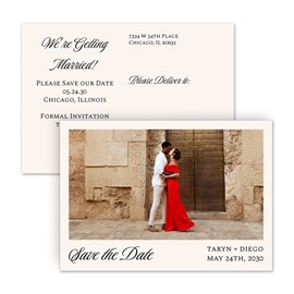 Timeless Script - Save the Date Postcard