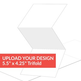 Upload Your Design - 5.5 x 4.25 Trifold Invitation