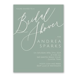 Elegant Script - Bridal Shower Invitation