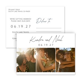 Triple Photo - Save the Date Postcard