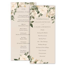 Vintage Floral - Wedding Program