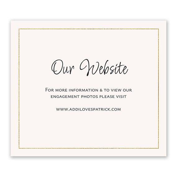 information card with decorative border and text