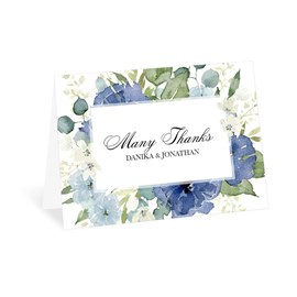 Blue Blooms - Thank You Card