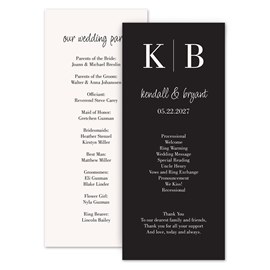 Bold Type - Wedding Program