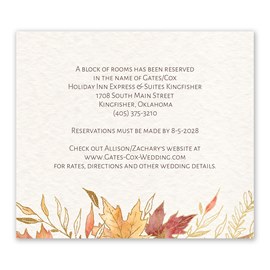 Framed in Fall - Information Card