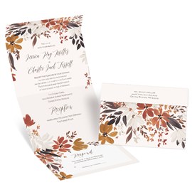 Autumn Blooms - Seal and Send with RSVP Postcard