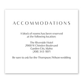 After the Wedding - Information Card