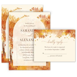 Fall Colors - Invitation with Free Response Postcard