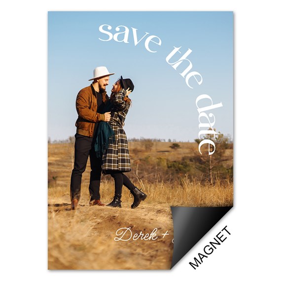 save the date magnet with photo area