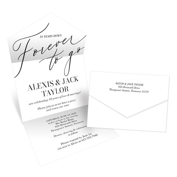vow renewal invitation with envelope