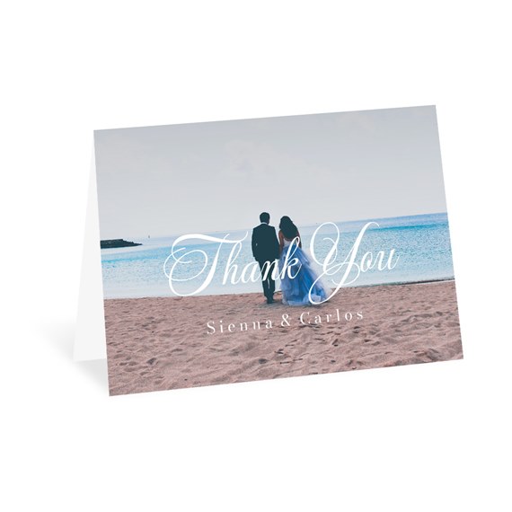 thank you card with photo area