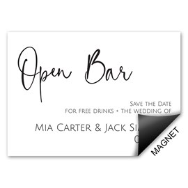 Open Bar - Save the Date Magnet