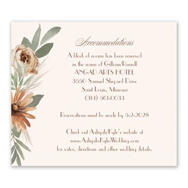 Earthy Floral - Information Card