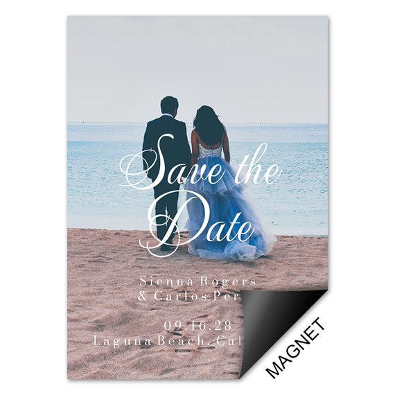save the date magnet with photo area