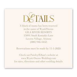 Gilded Text - Information Card