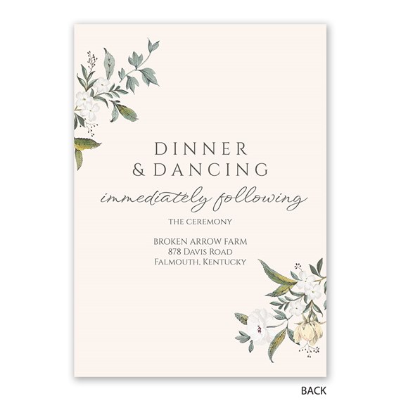invitation with floral design and customizable text area