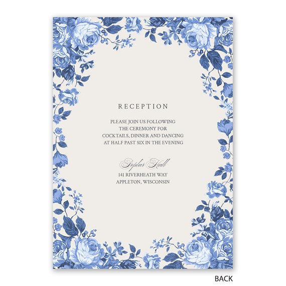 floral invitation with text area