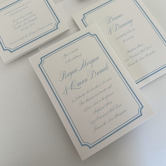 classic border invitation with customizable text area