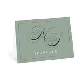 Elegant Monogram - Thank You Card