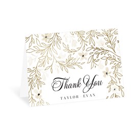 Gilded Floral - Thank You Card