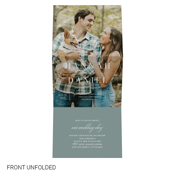 wedding invitation with photo placeholder